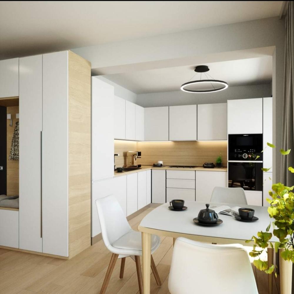 Cuisine blanc et bois