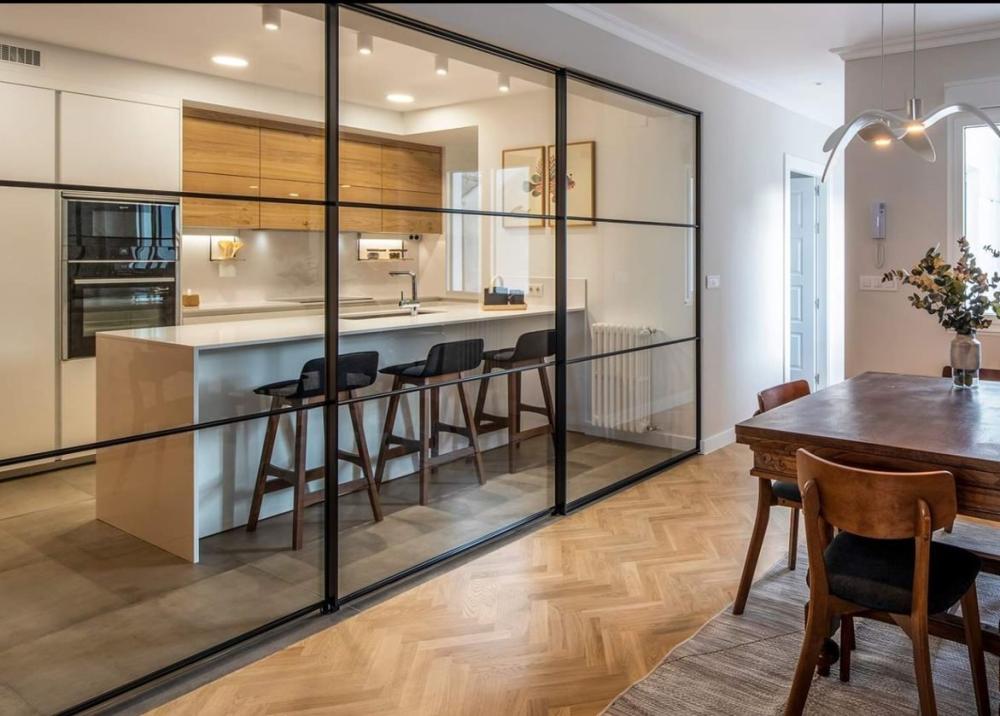 Cuisine derrière verrière